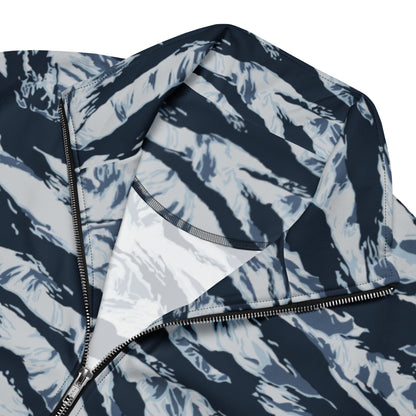 American Tiger Stripe Blue Frost CAMO Unisex track jacket - Track Jackets
