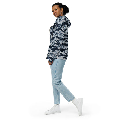 American Tiger Stripe Blue Frost CAMO Unisex zip hoodie - Zip Hoodies