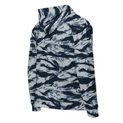 Tiger Stripe Blue Frost CAMO Unisex Zip Hoodie