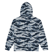 Tiger Stripe Blue Frost CAMO Unisex Zip Hoodie