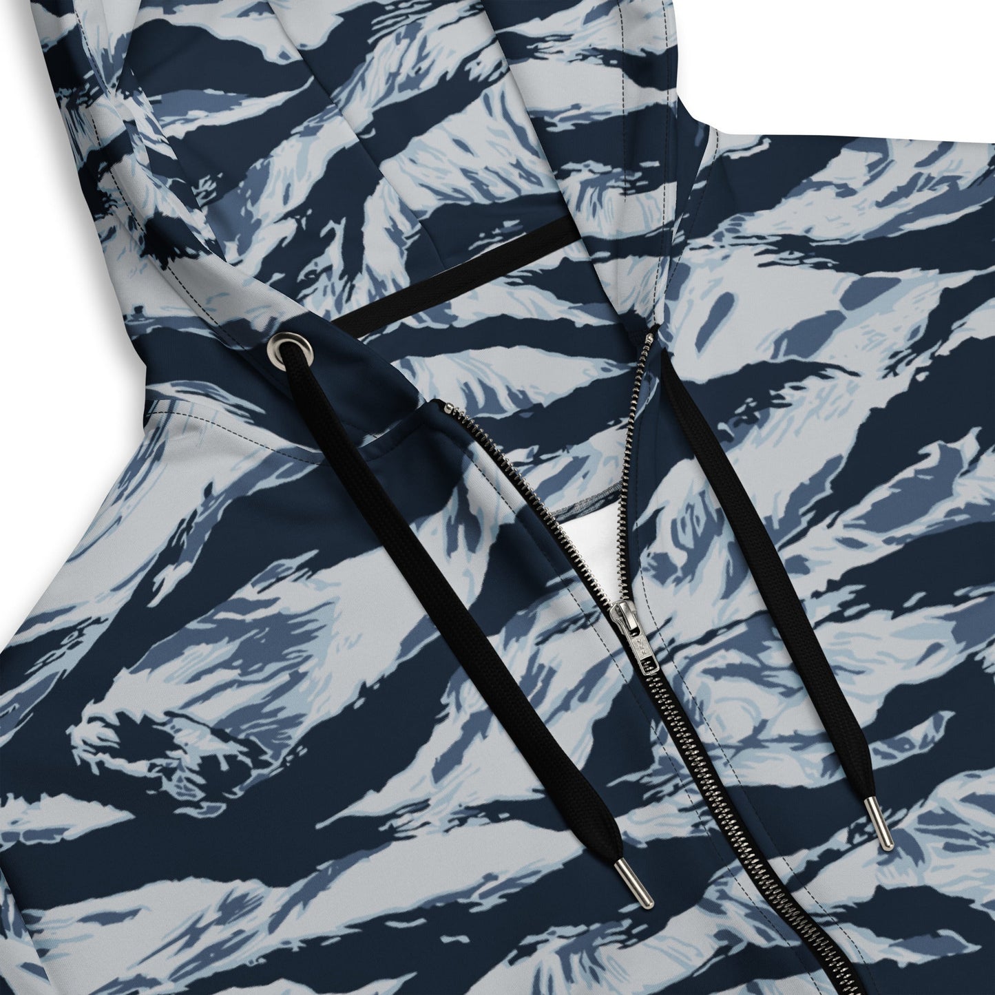 American Tiger Stripe Blue Frost CAMO Unisex zip hoodie - Zip Hoodies
