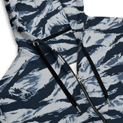 Tiger Stripe Blue Frost CAMO Unisex Zip Hoodie