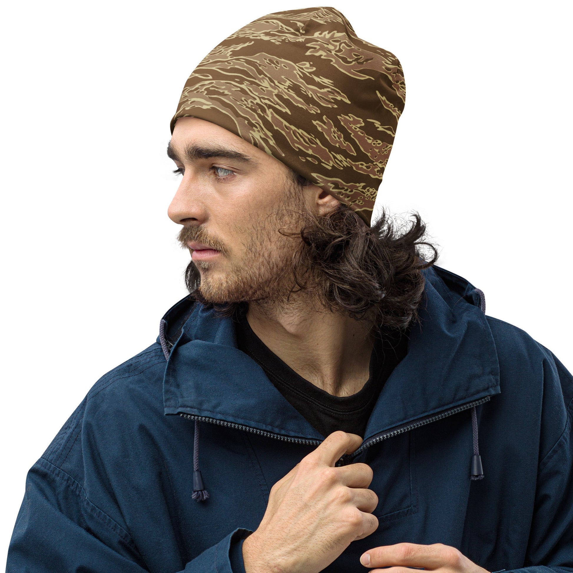 American Tiger Stripe Desert CAMO Beanie - S - Beanies