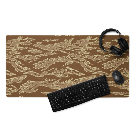 American Tiger Stripe Desert CAMO Gaming mouse pad - 36″×18″ - Mouse Pad