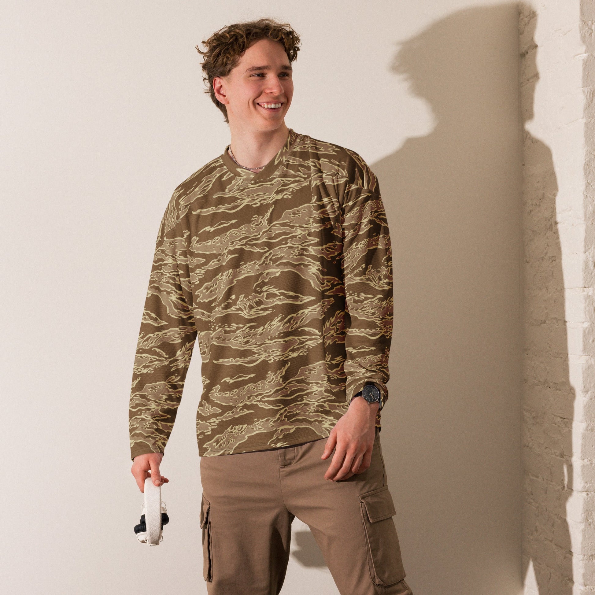 American Tiger Stripe Desert CAMO hockey fan jersey - Hockey Jerseys