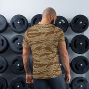 Tiger Stripe Desert CAMO Mens Athletic T-Shirt - Shirt