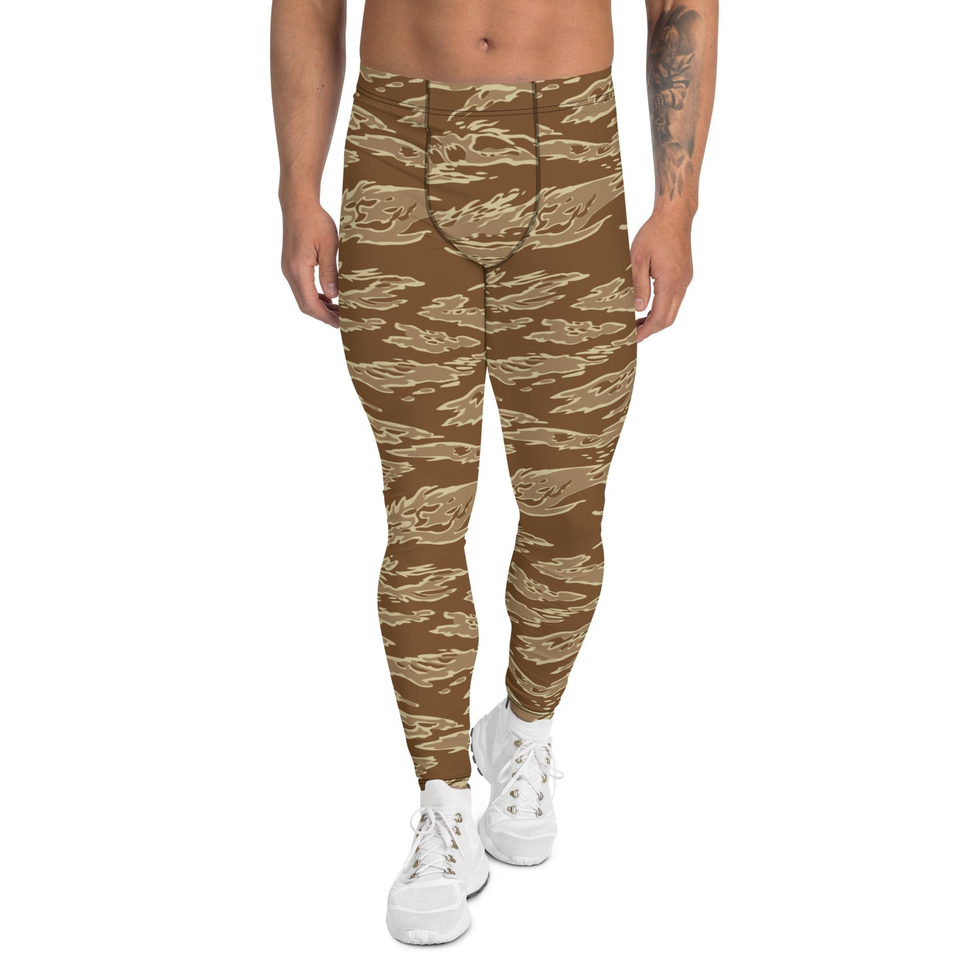 American Tiger Stripe Desert CAMO Mens Leggings - XS