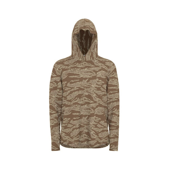 American Tiger Stripe Desert CAMO Men’s Sunscreen Sports Hoodie With Thumb Holes - Mens Sunscreen Sports Hoodie With Thumb Holes