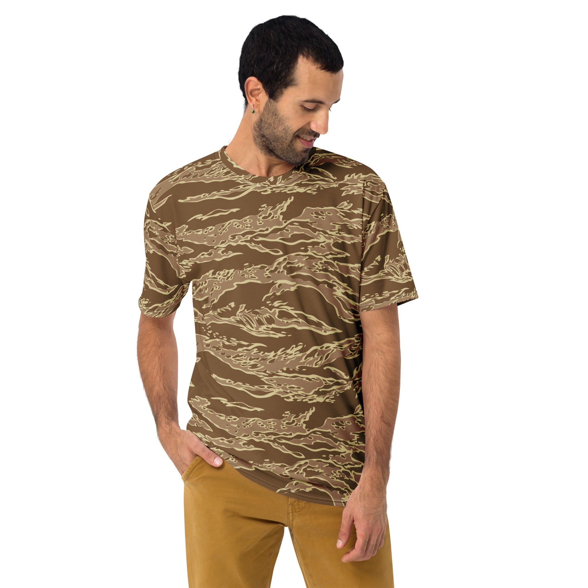 American Tiger Stripe Desert CAMO Mens t-shirt - T-Shirts