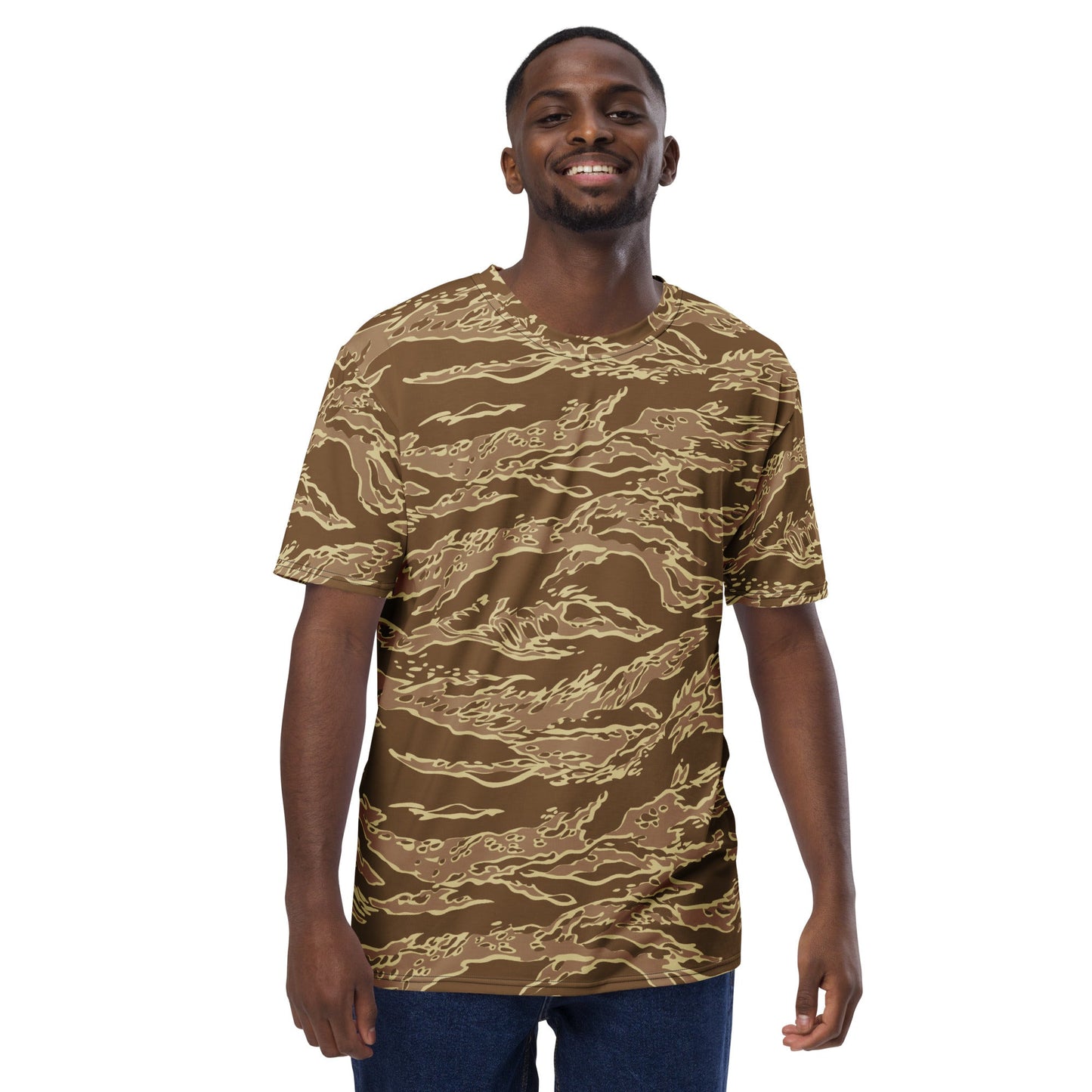 American Tiger Stripe Desert CAMO Mens t-shirt - T-Shirts