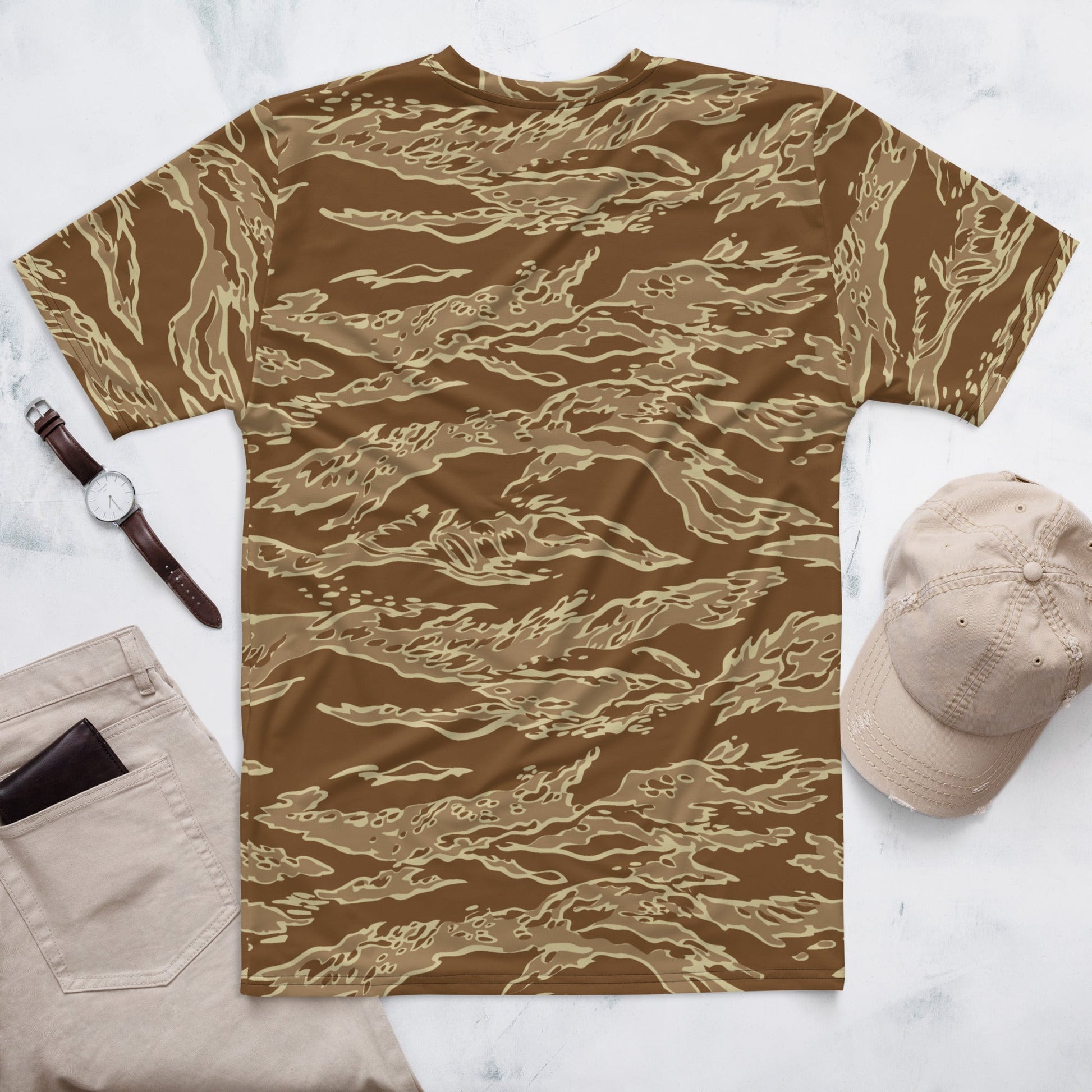 American Tiger Stripe Desert CAMO Mens t-shirt - T-Shirts