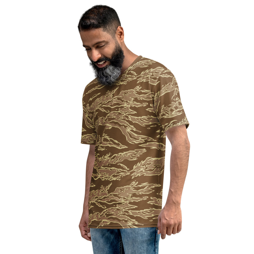 American Tiger Stripe Desert CAMO Men’s t-shirt - Mens T-Shirt