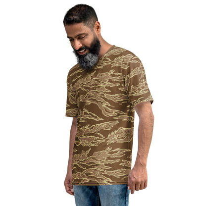 American Tiger Stripe Desert CAMO Men’s t-shirt - Mens T-Shirt