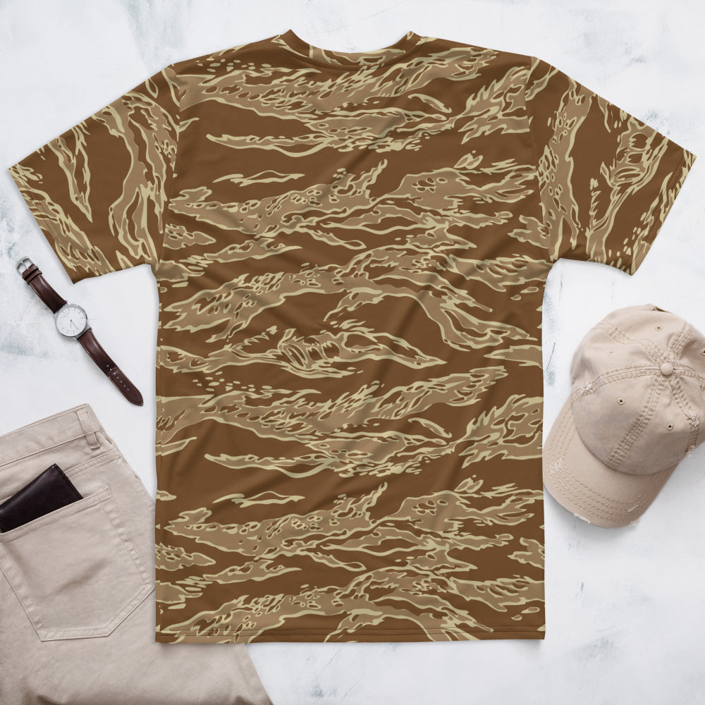 American Tiger Stripe Desert CAMO Men’s t-shirt - Mens T-Shirt