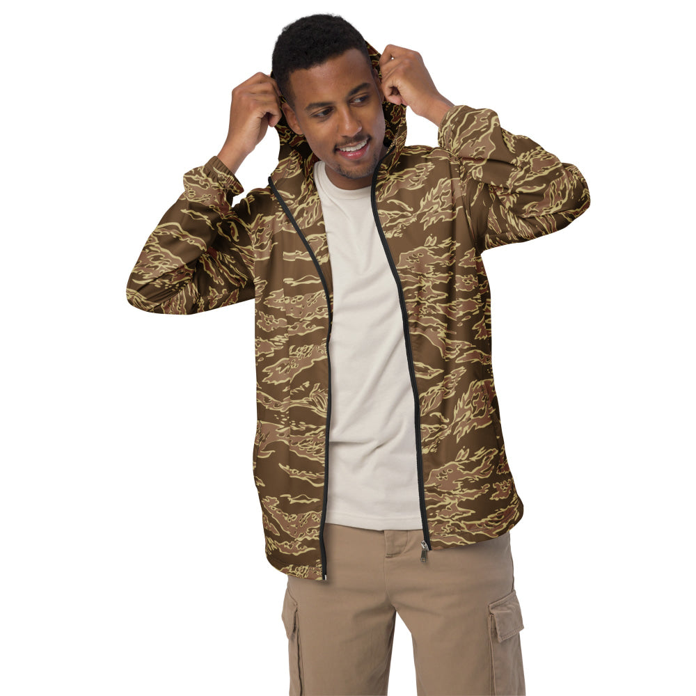 American Tiger Stripe Desert CAMO Men’s windbreaker - Mens Windbreaker