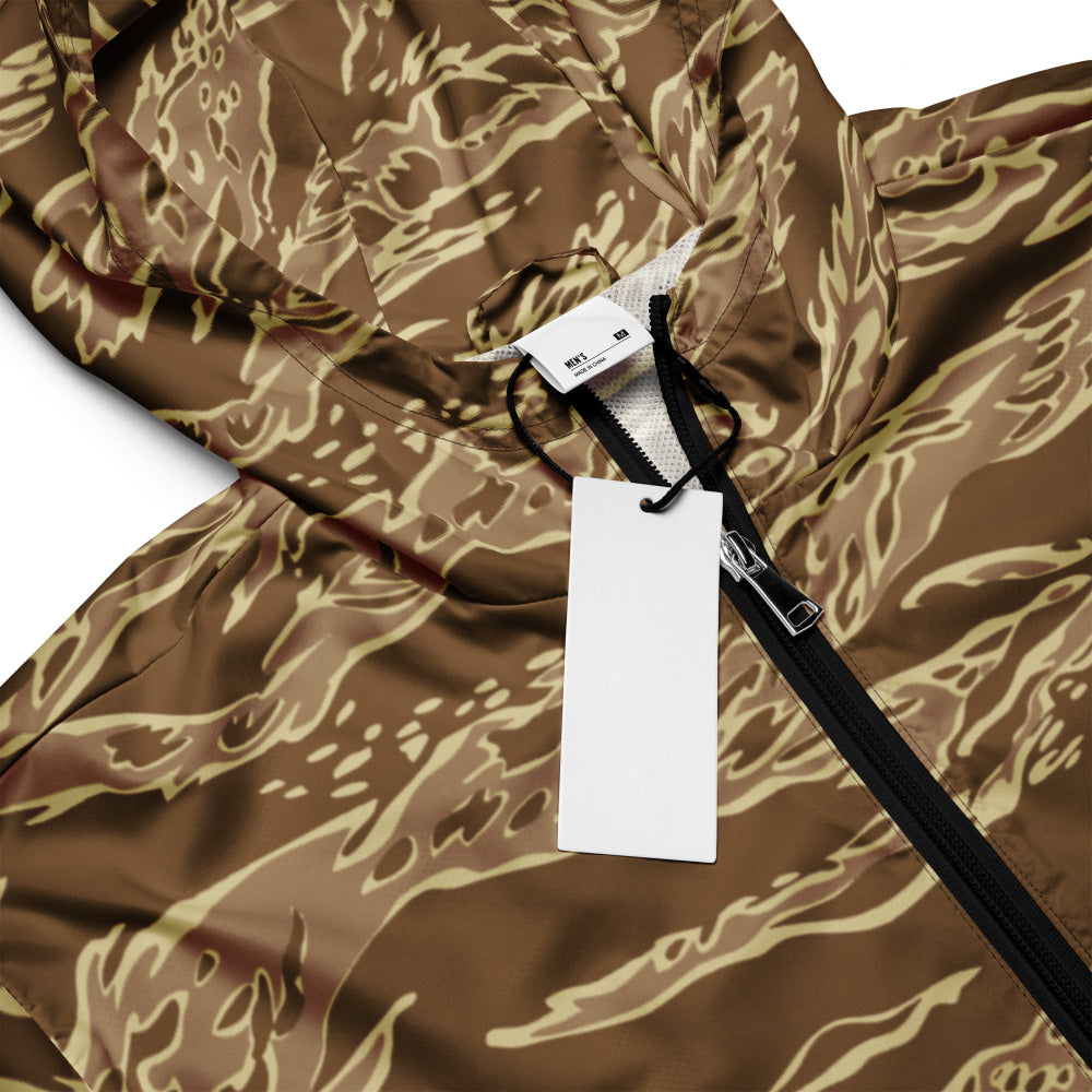 American Tiger Stripe Desert CAMO Men’s windbreaker - Mens Windbreaker