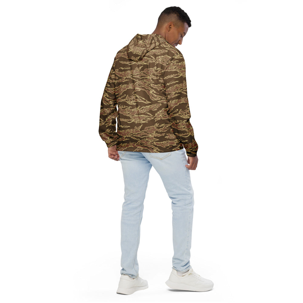 American Tiger Stripe Desert CAMO Men’s windbreaker - Mens Windbreaker