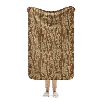 American Tiger Stripe Desert CAMO Sherpa blanket - 37″×57″ - Blanket