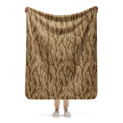 American Tiger Stripe Desert CAMO Sherpa blanket - 50″×60″ - Blanket