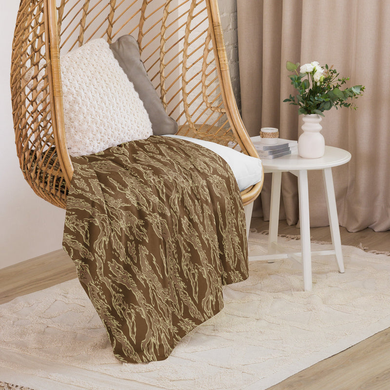 Tiger Stripe Desert CAMO Sherpa Blanket