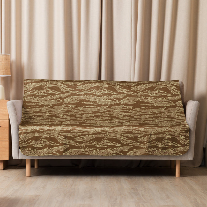 Tiger Stripe Desert CAMO Sherpa Blanket