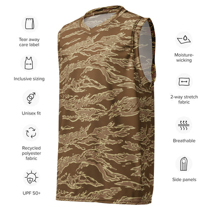 American Tiger Stripe Desert CAMO unisex basketball jersey - Unisex Basketball Jersey