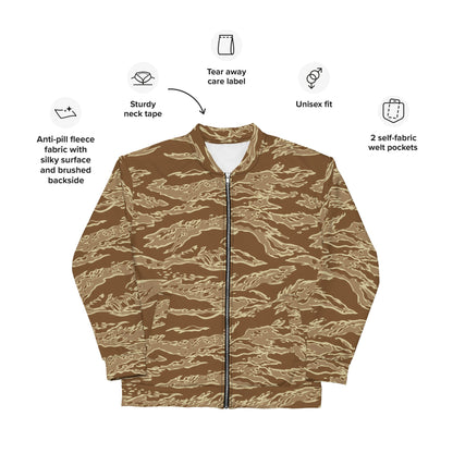 American Tiger Stripe Desert CAMO Unisex Bomber Jacket - Jackets