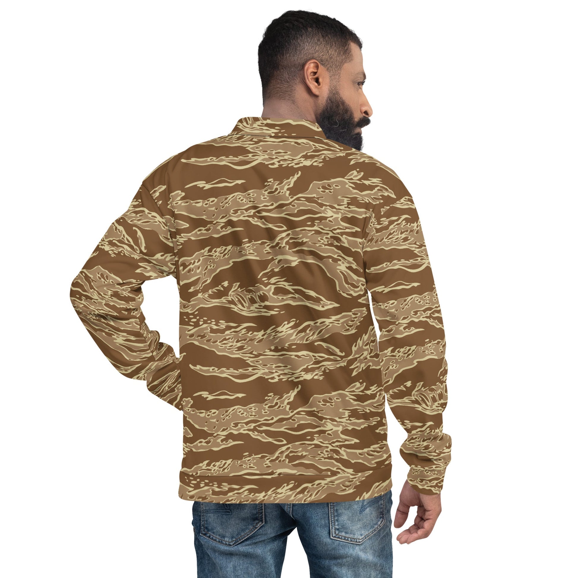 American Tiger Stripe Desert CAMO Unisex Bomber Jacket - Jackets