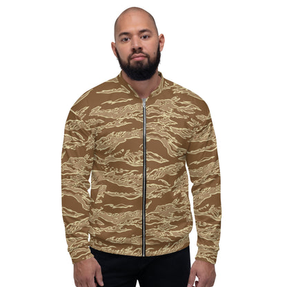 American Tiger Stripe Desert CAMO Unisex Bomber Jacket - Jackets