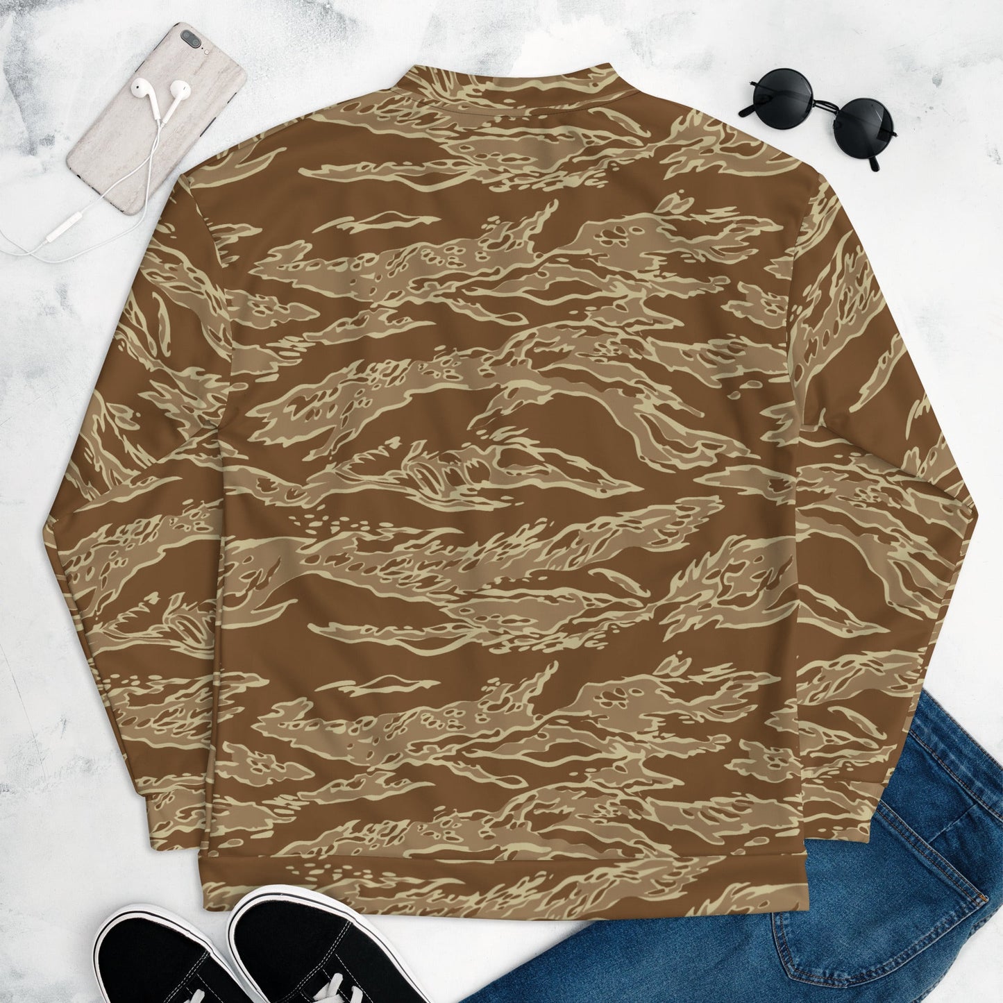 American Tiger Stripe Desert CAMO Unisex Bomber Jacket - Jackets