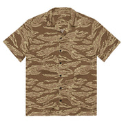 Tiger Stripe Desert CAMO Unisex Short-Sleeve Button Shirt - 2XS - Button-Up