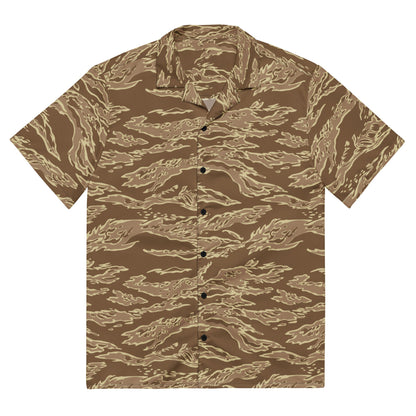 American Tiger Stripe Desert CAMO Unisex button shirt - 2XS - Button Shirts
