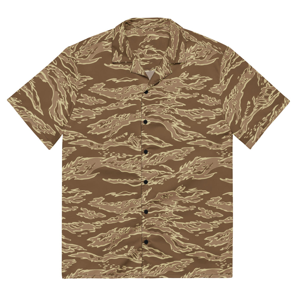 American Tiger Stripe Desert CAMO Unisex button shirt - 2XS - Button Shirt