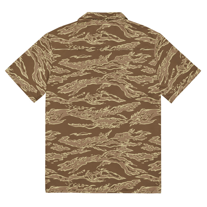 Tiger Stripe Desert CAMO Unisex Short-Sleeve Button Shirt - Button-Up