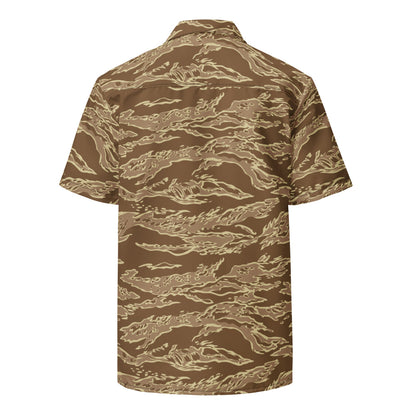 American Tiger Stripe Desert CAMO Unisex button shirt - Button Shirt