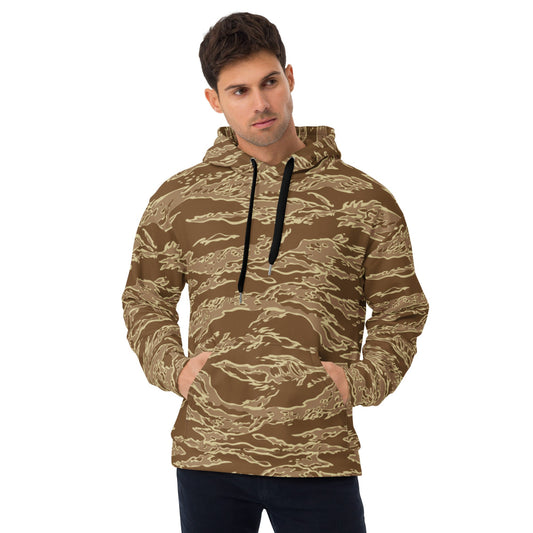 American Tiger Stripe Desert CAMO Unisex Hoodie - 2XS