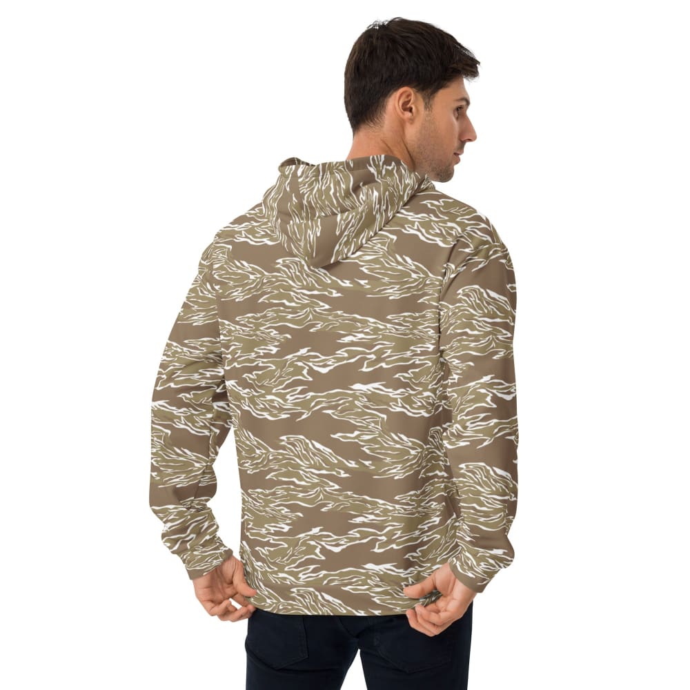 Desert Camouflage Pattern Brushed Fleece Hoodie Sweatshirt