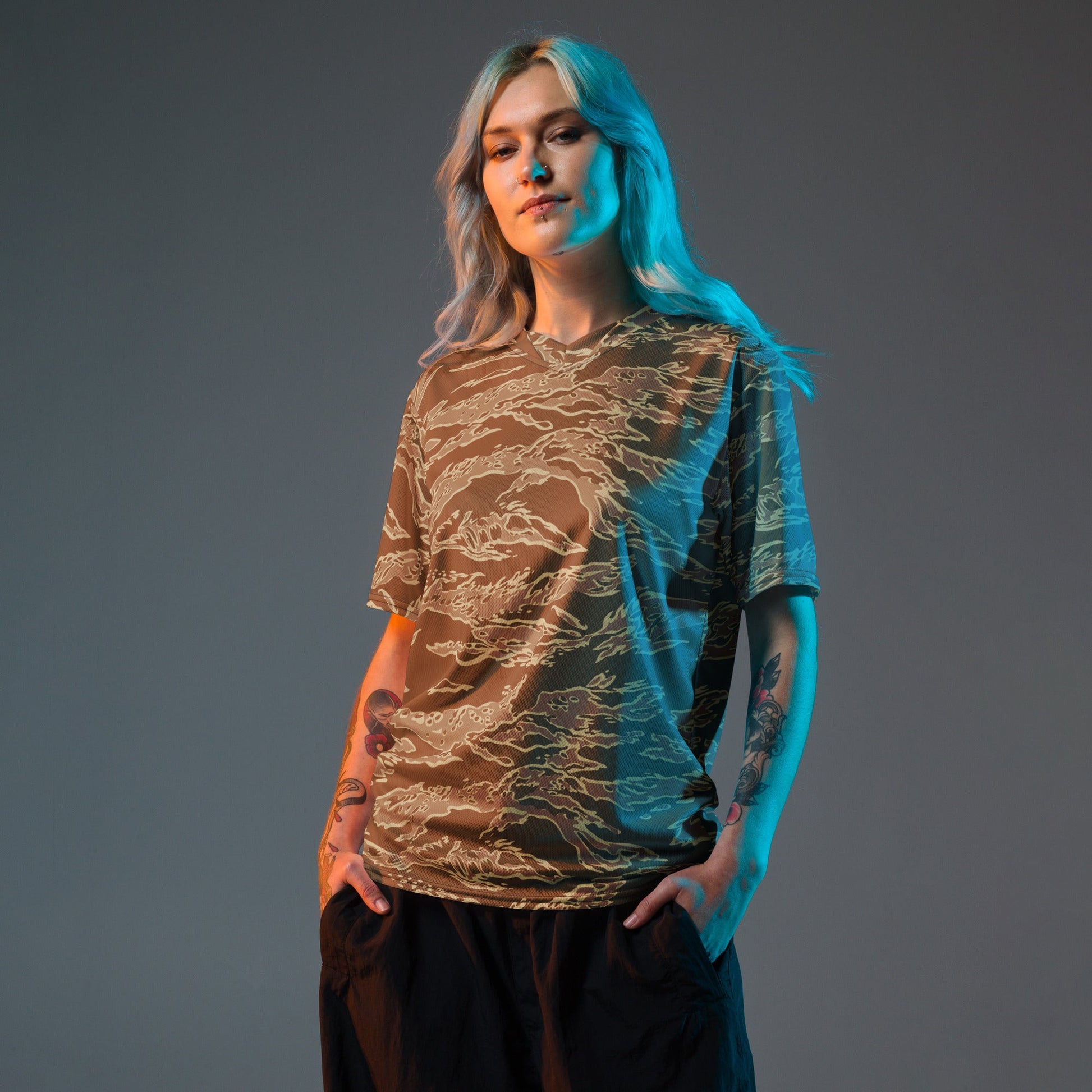 American Tiger Stripe Desert CAMO unisex sports jersey Sports Jerseys