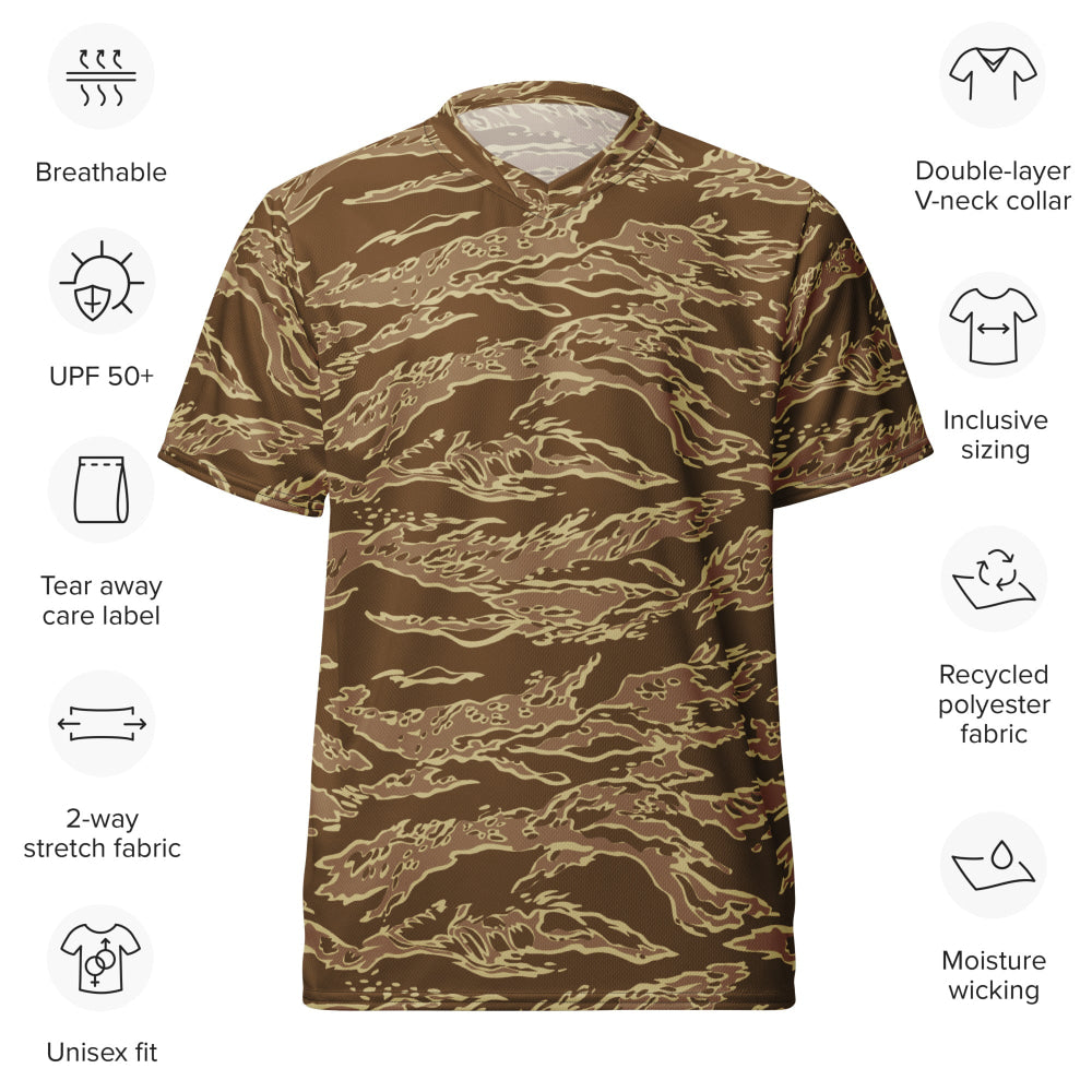 American Tiger Stripe Desert CAMO unisex sports jersey - Unisex Sports Jersey