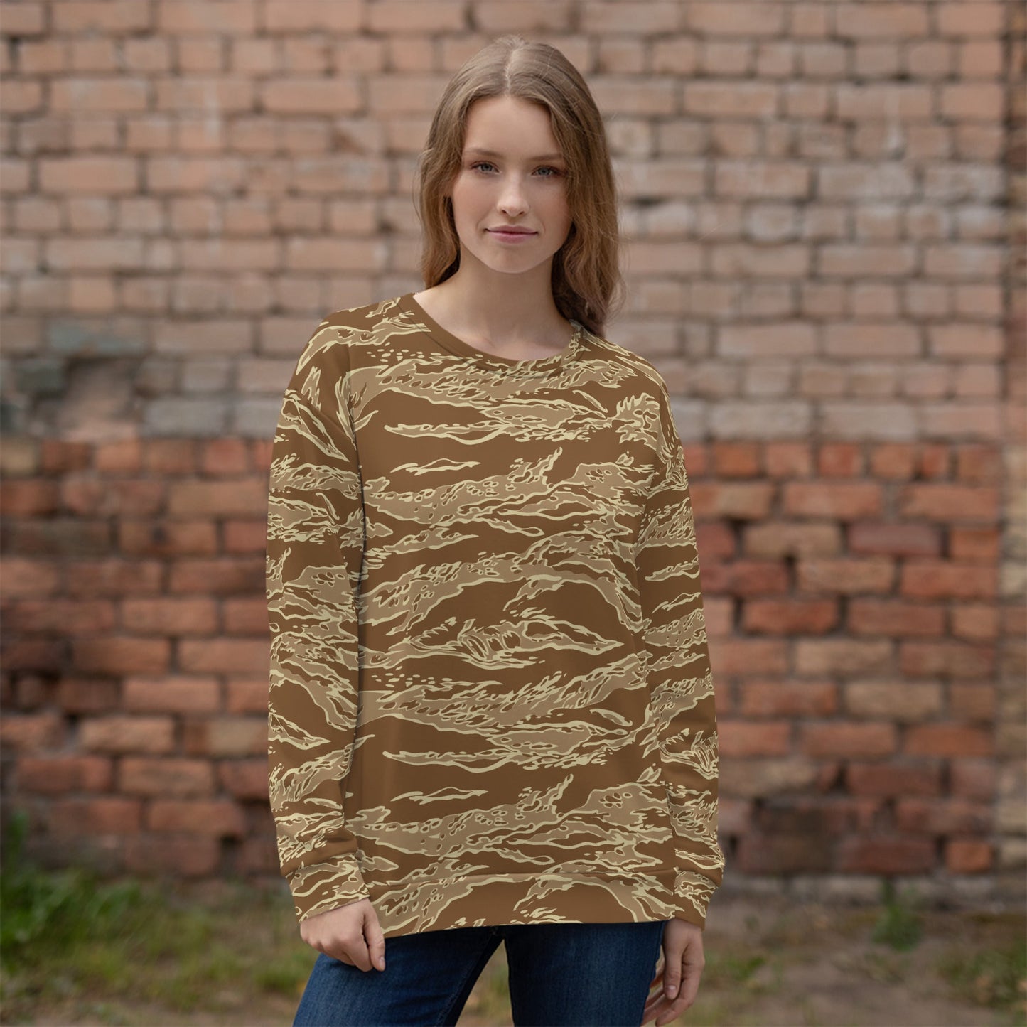 American Tiger Stripe Desert CAMO Unisex Sweatshirt - Sweatshirts