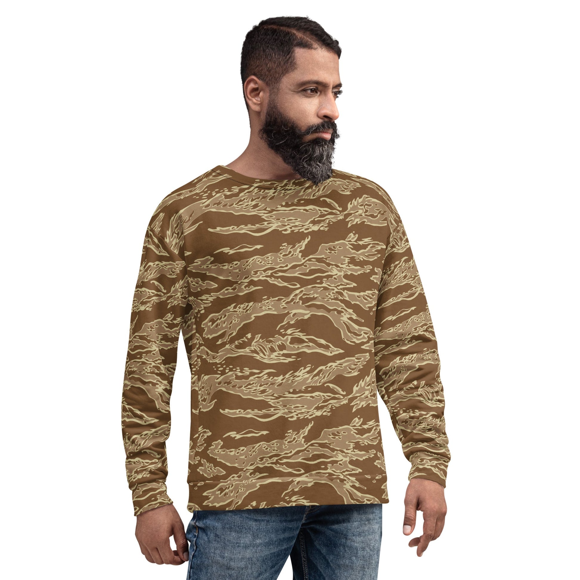 American Tiger Stripe Desert CAMO Unisex Sweatshirt - Sweatshirts