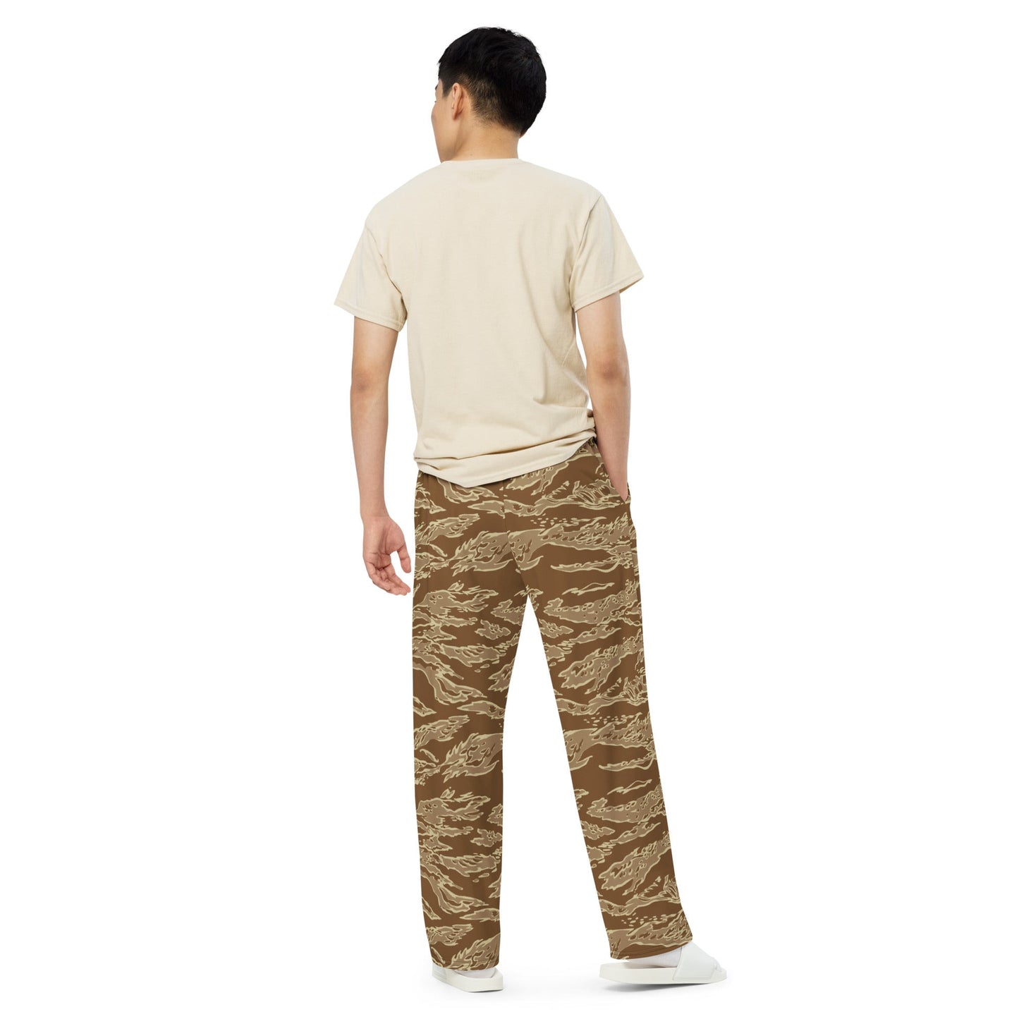 American Tiger Stripe Desert CAMO unisex wide leg pants Wide Pants