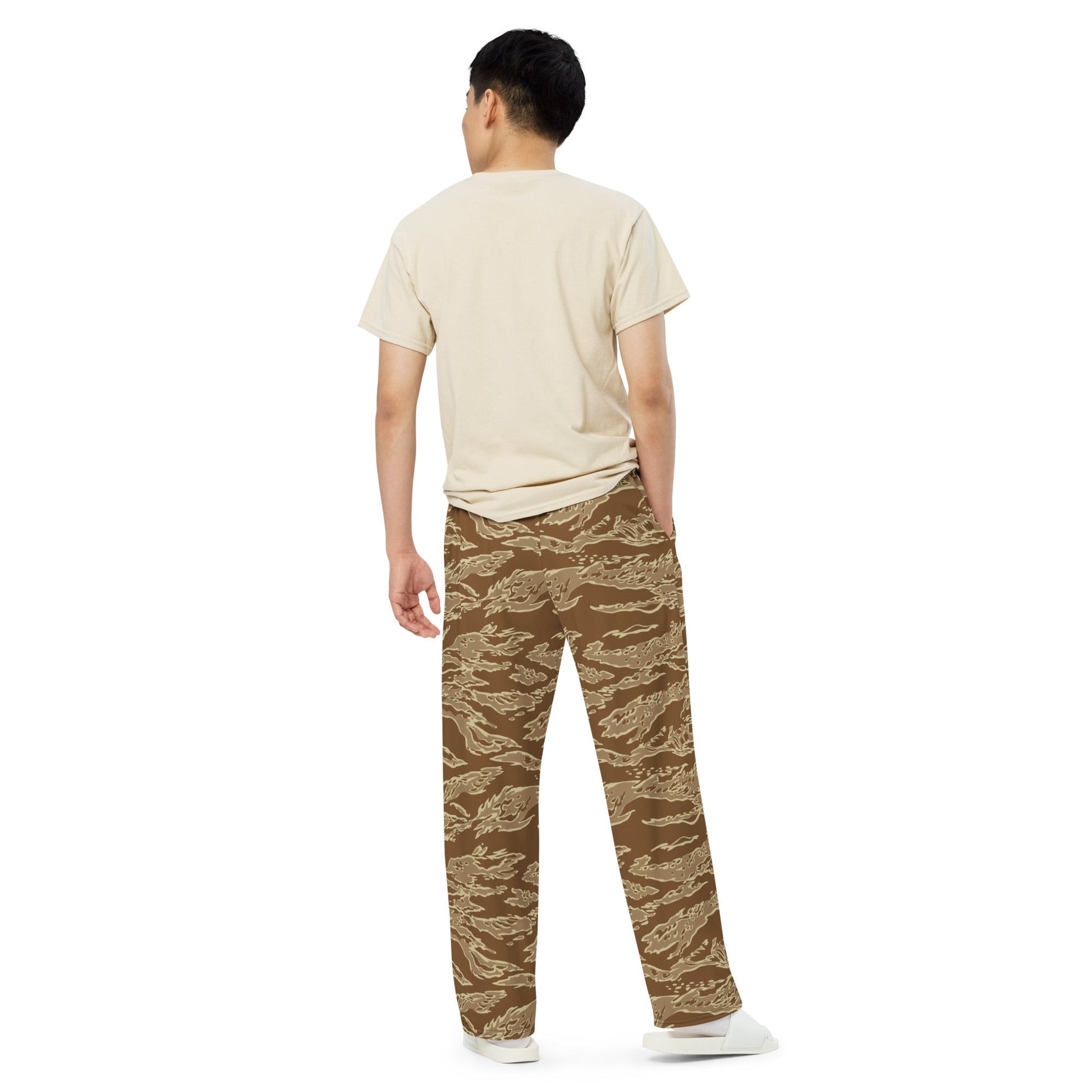 American Tiger Stripe Desert CAMO unisex wide leg pants Wide Pants