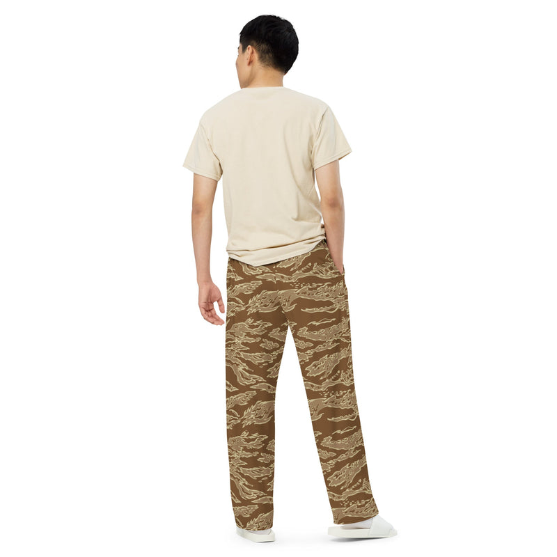 Tiger Stripe Desert CAMO Unisex Wide-Leg Leisure Pants - Pant