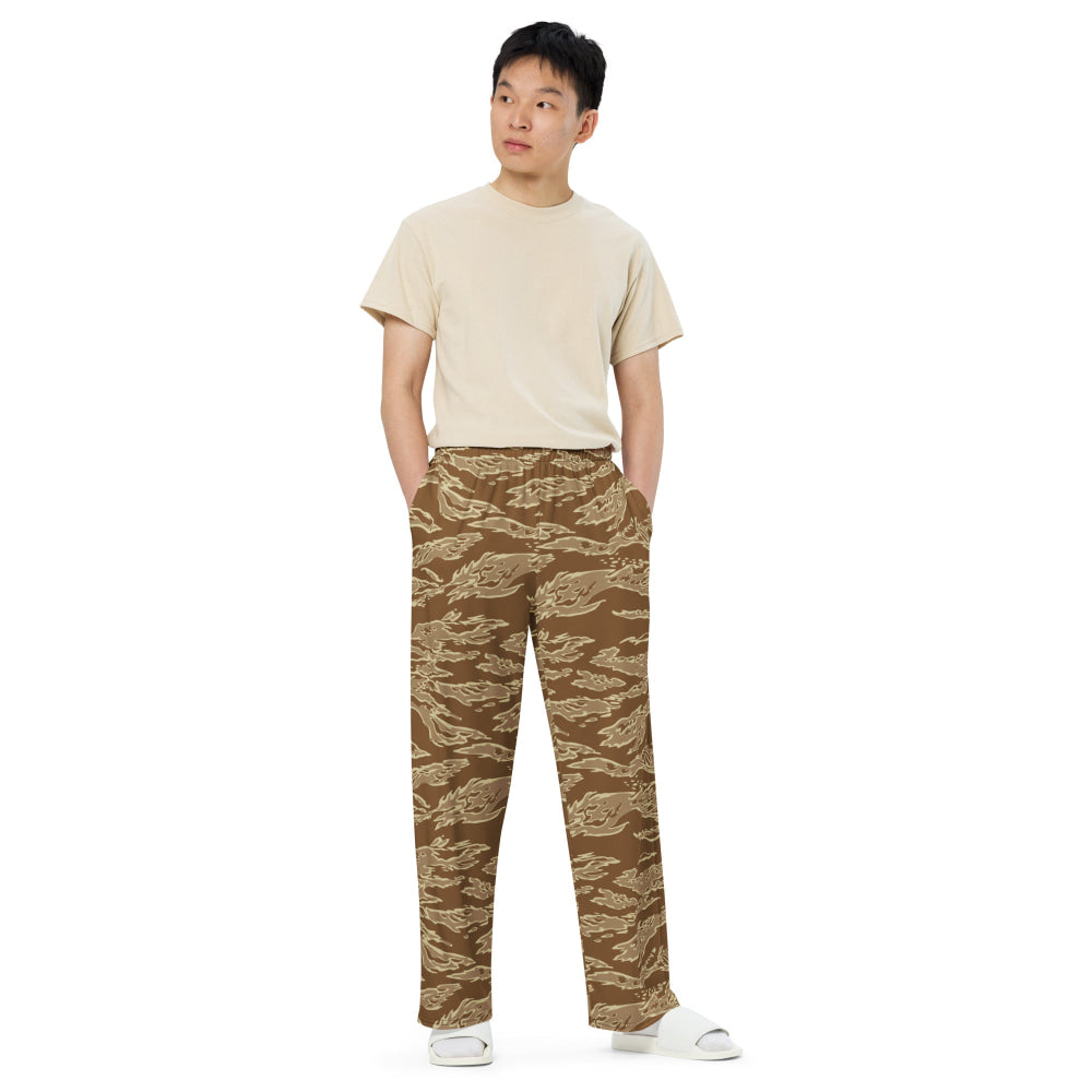 American Tiger Stripe Desert CAMO unisex wide-leg pants - Unisex Wide-Leg Pants