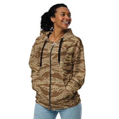 American Tiger Stripe Desert CAMO Unisex zip hoodie Zip Hoodies