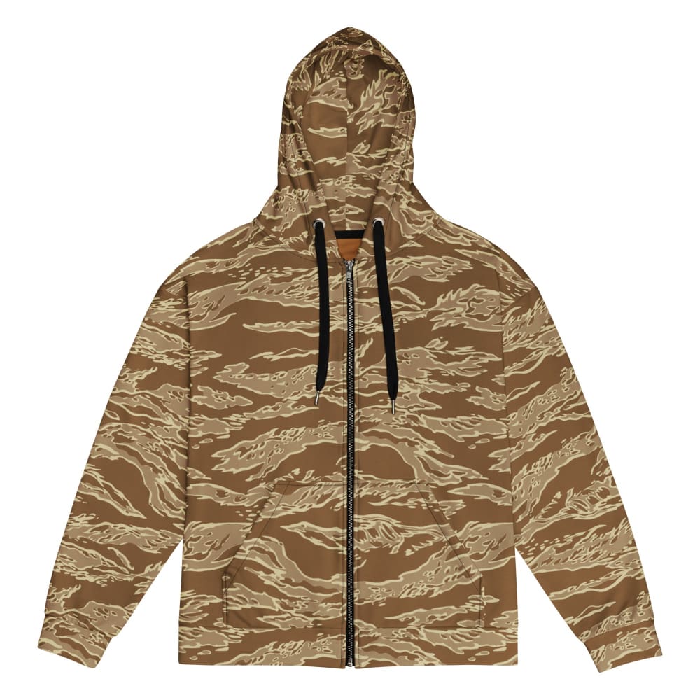 American Tiger Stripe Desert CAMO Unisex zip hoodie