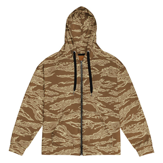 American Tiger Stripe Desert CAMO Unisex zip hoodie - Zip Hoodie