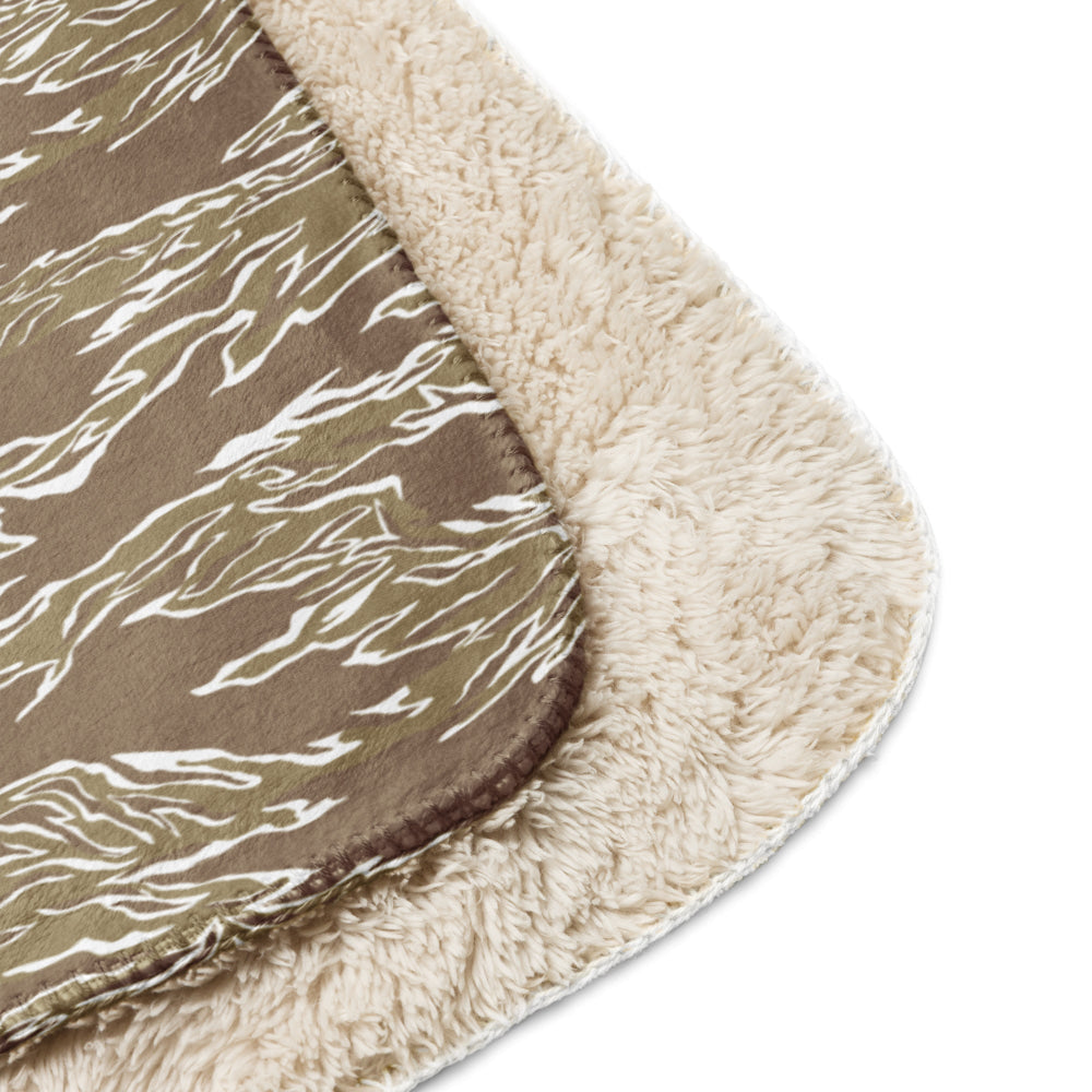 American Tiger Stripe Dry Season CAMO Sherpa blanket - Blanket