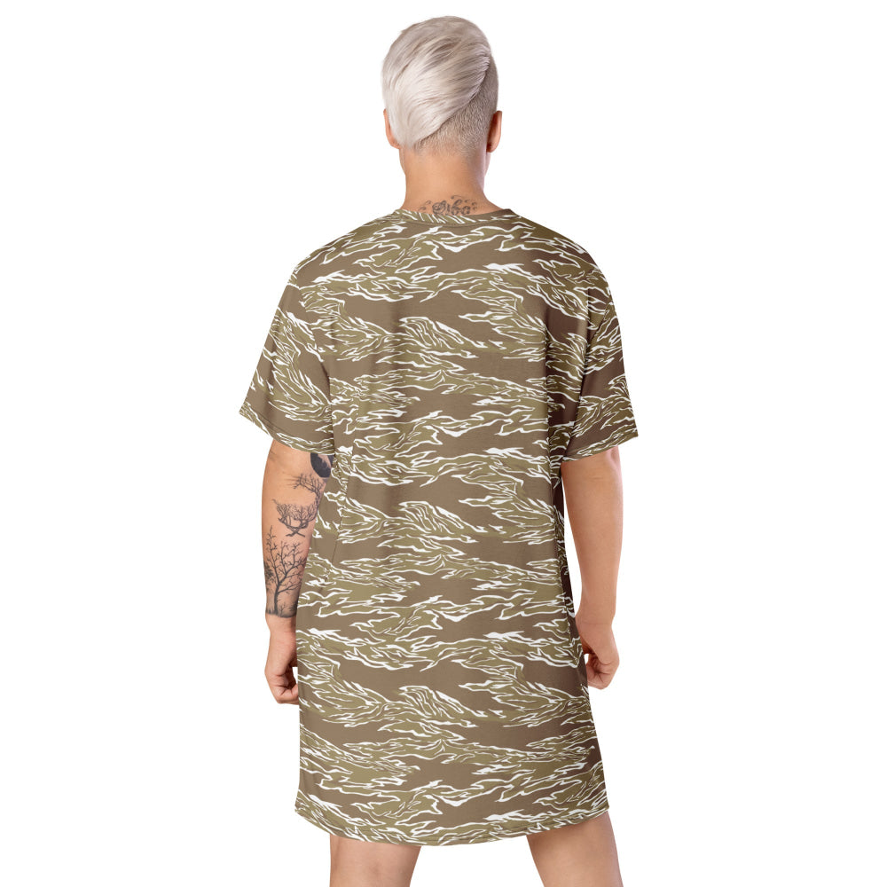 American Tiger Stripe Dry Season CAMO T-shirt dress - Womens T-Shirt Dress